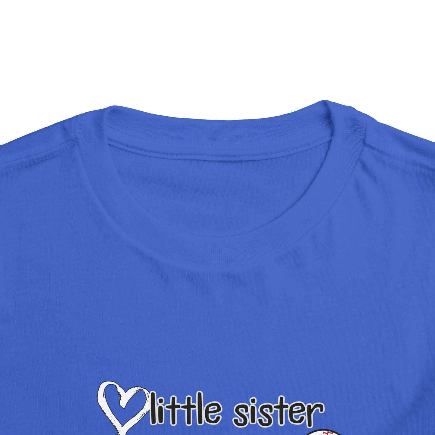Little Sister, Biggest Fan (Baseball) Toddler Tee