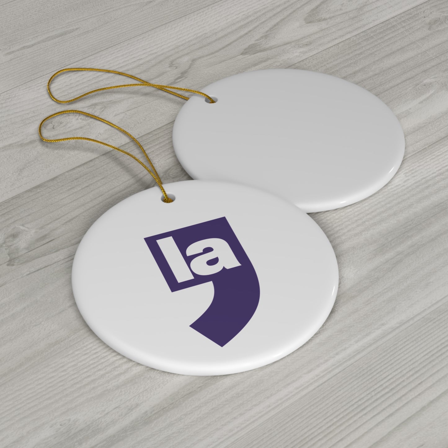 , la | Ceramic Ornament (white)