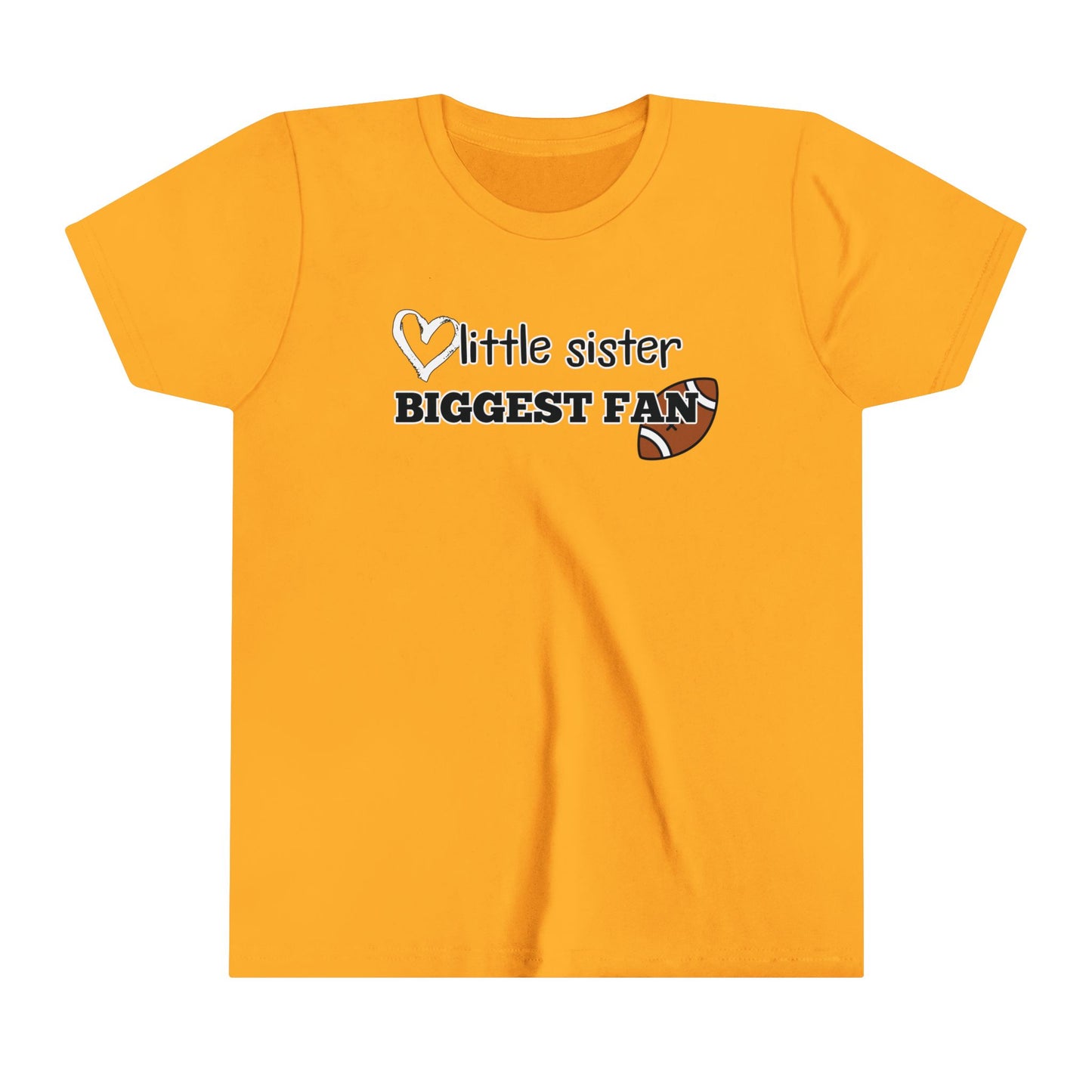 Little Sister, Biggest Fan (Football) Youth Tee