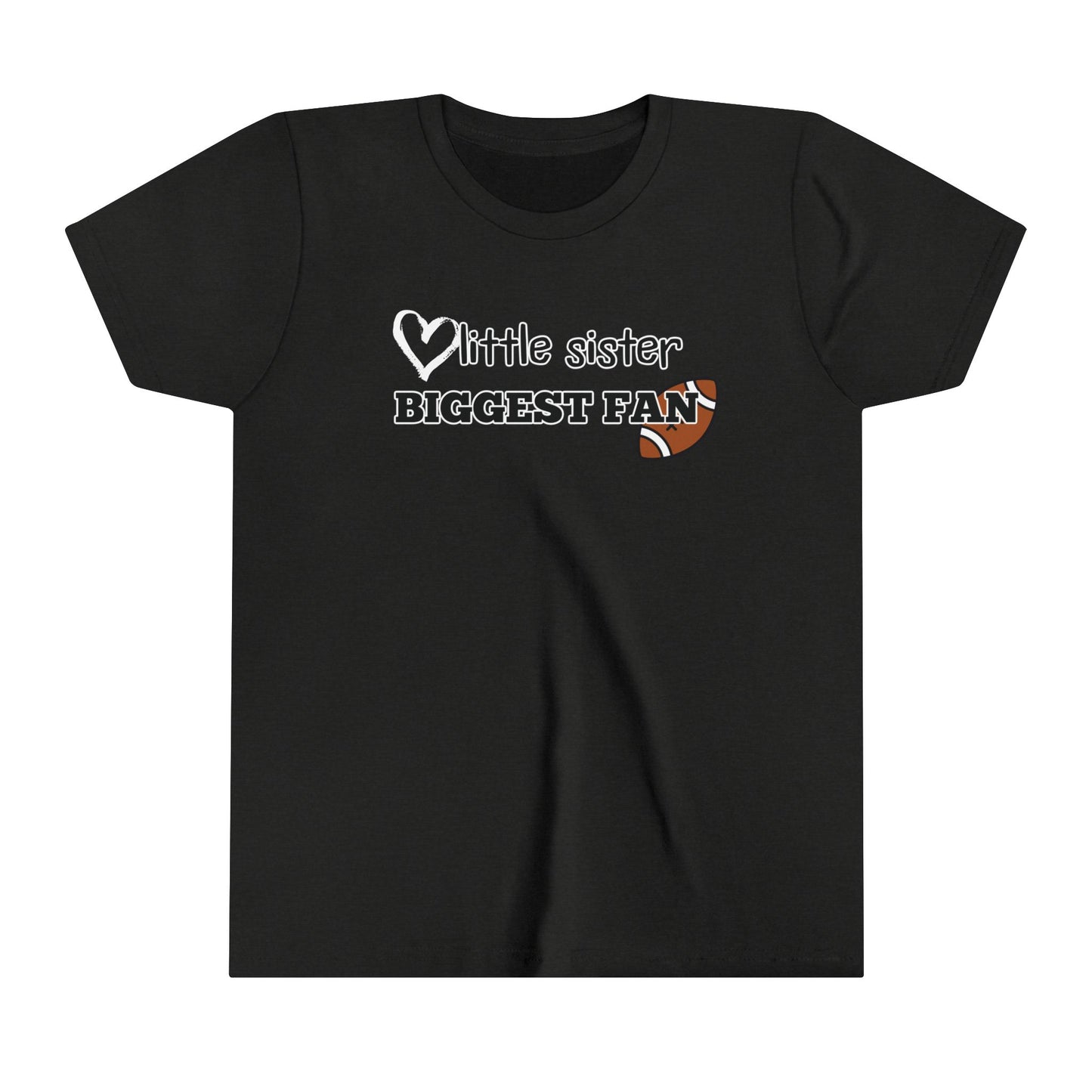 Little Sister, Biggest Fan (Football) Youth Tee