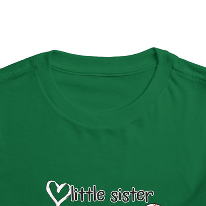 Little Sister, Biggest Fan (Baseball) Toddler Tee