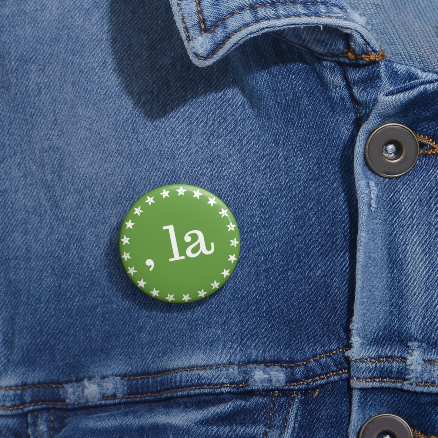 , la Button (lime green)