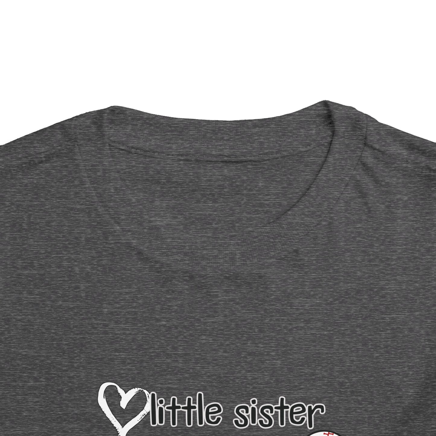 Little Sister, Biggest Fan (Baseball) Toddler Tee