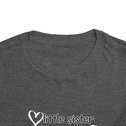 Little Sister, Biggest Fan (Baseball) Toddler Tee