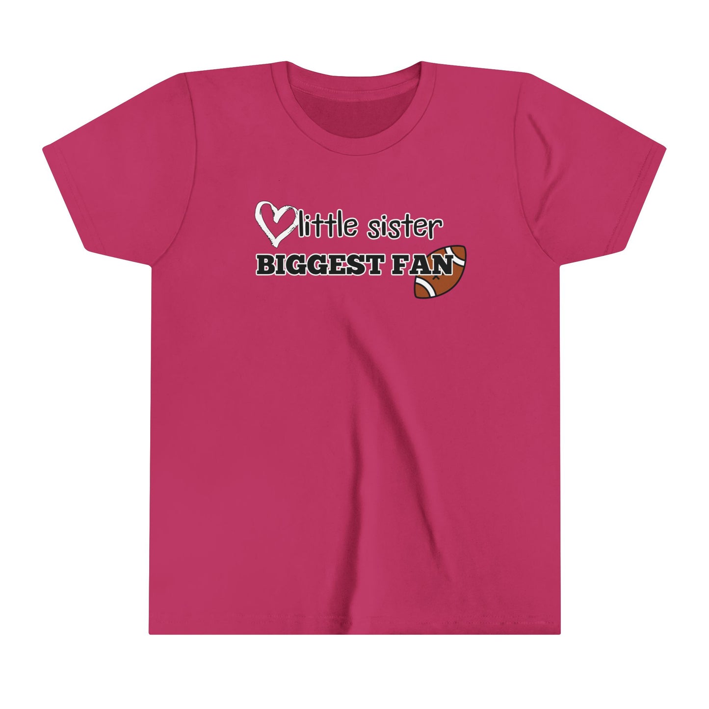 Little Sister, Biggest Fan (Football) Youth Tee