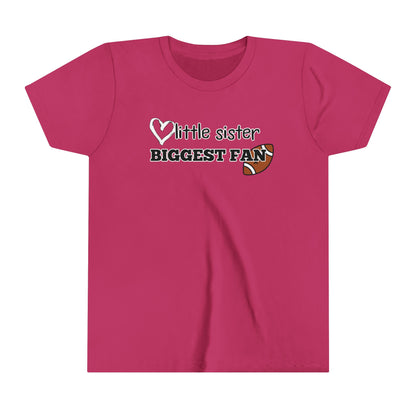 Little Sister, Biggest Fan (Football) Youth Tee