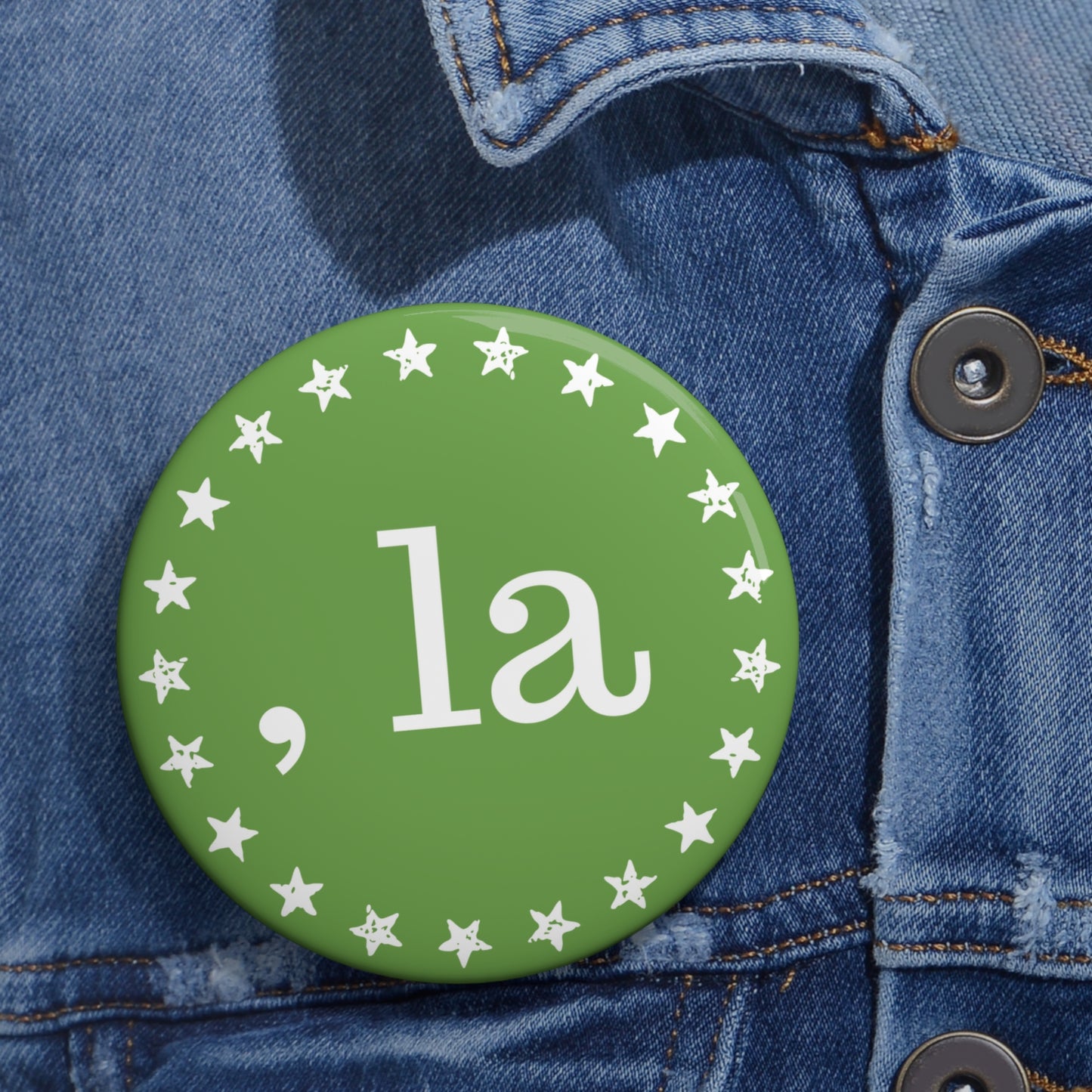 , la Button (lime green)