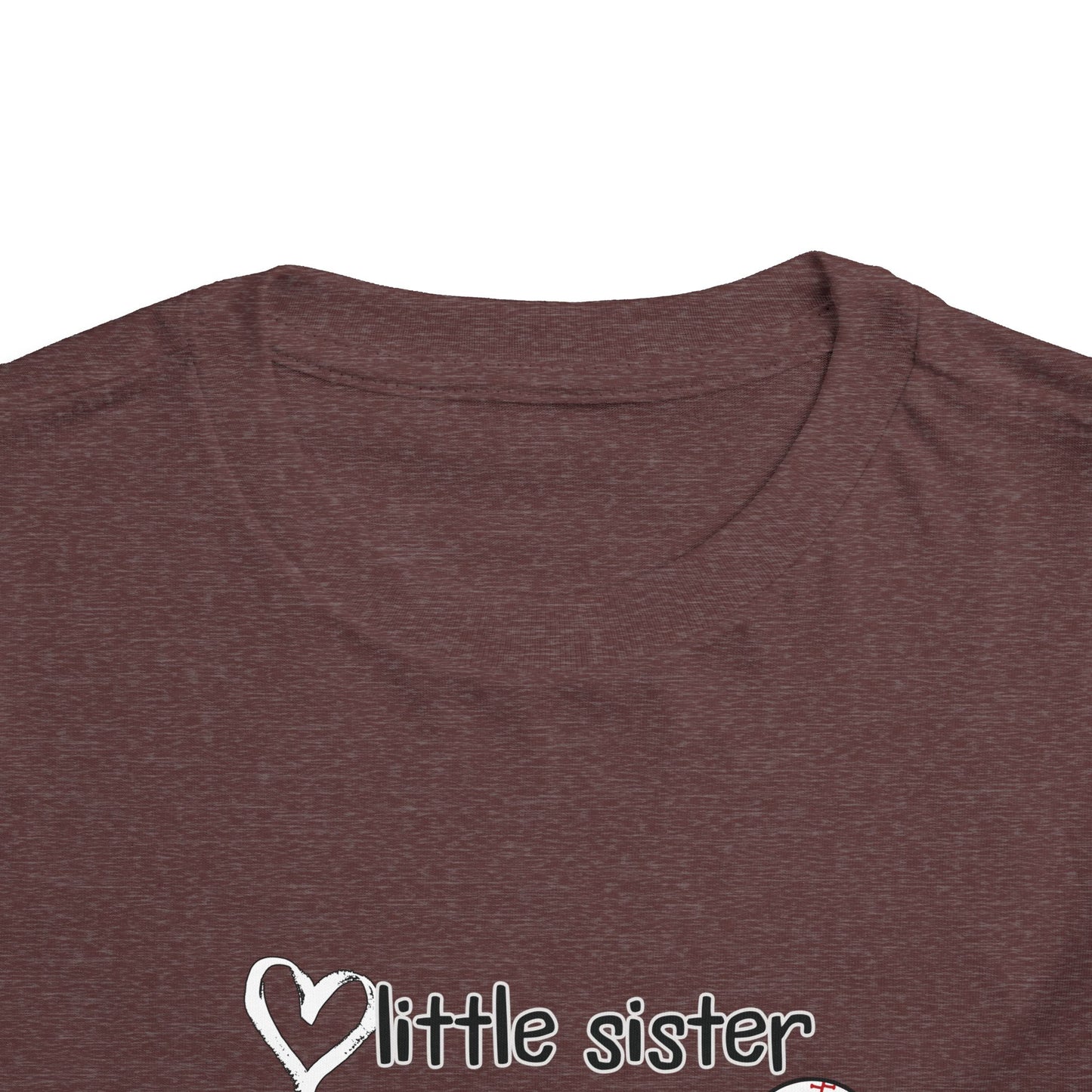 Little Sister, Biggest Fan (Baseball) Toddler Tee
