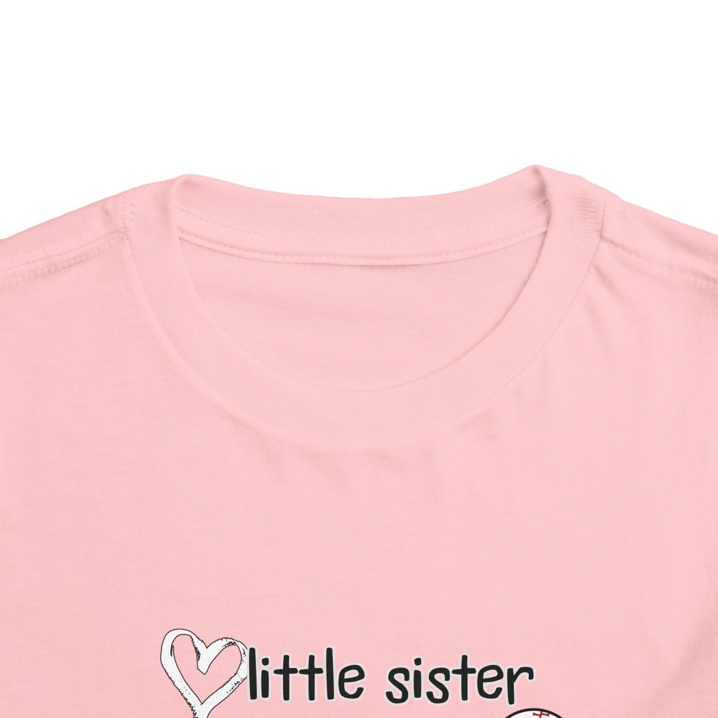 Little Sister, Biggest Fan (Baseball) Toddler Tee