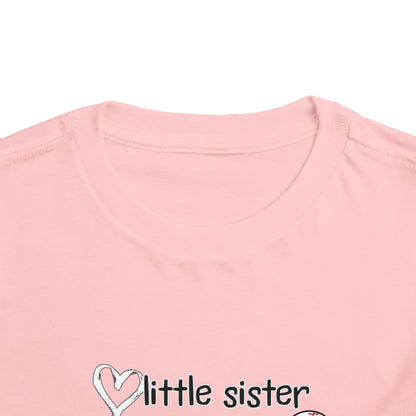 Little Sister, Biggest Fan (Baseball) Toddler Tee