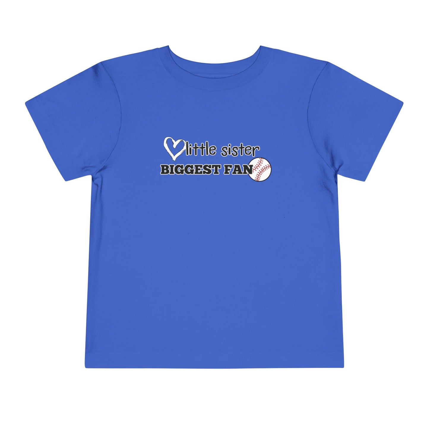 Little Sister, Biggest Fan (Baseball) Toddler Tee