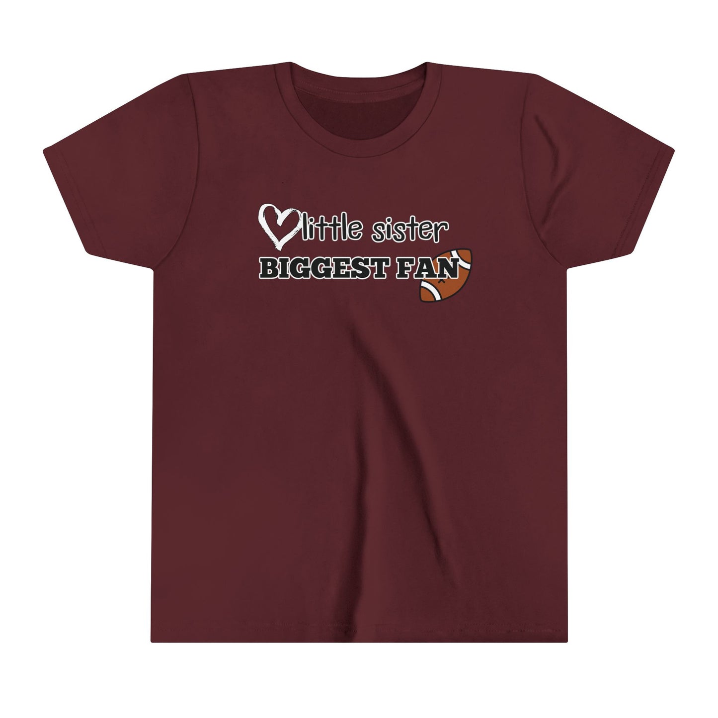 Little Sister, Biggest Fan (Football) Youth Tee