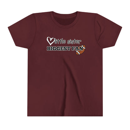Little Sister, Biggest Fan (Football) Youth Tee
