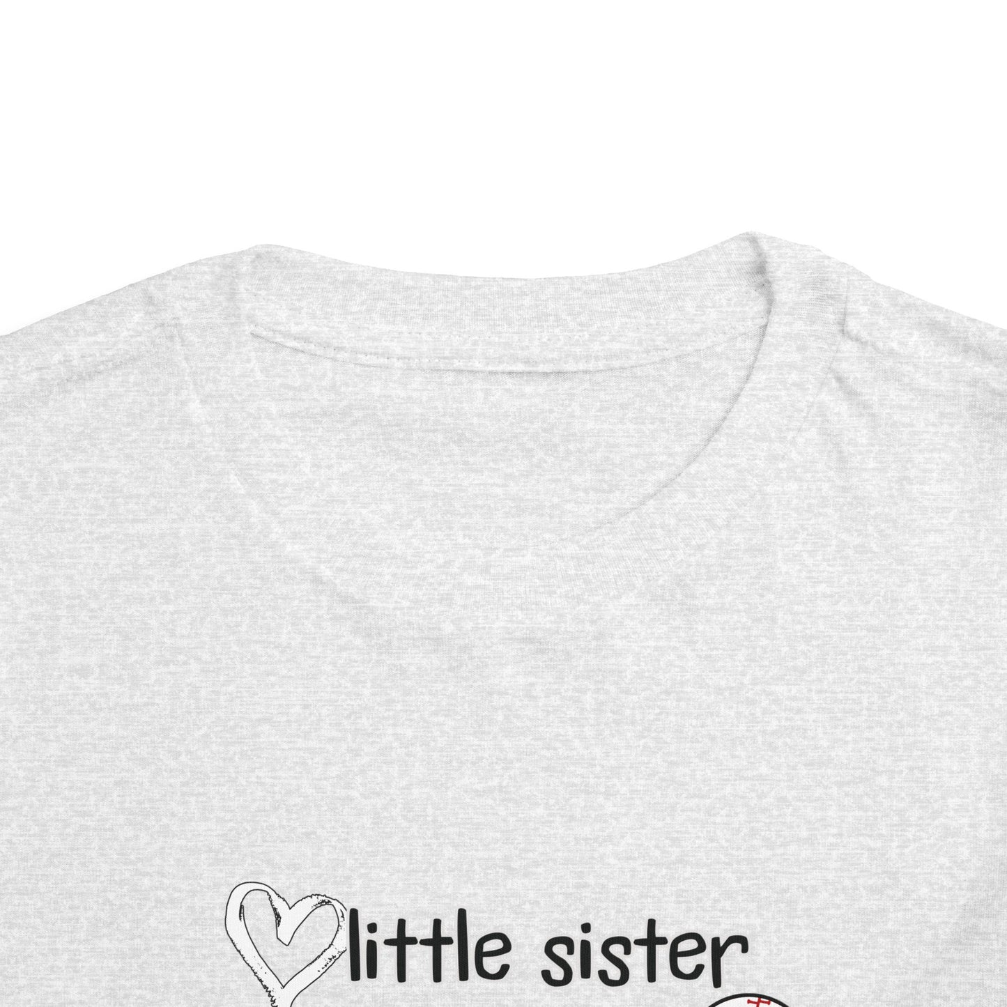 Little Sister, Biggest Fan (Baseball) Toddler Tee