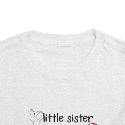 Little Sister, Biggest Fan (Baseball) Toddler Tee