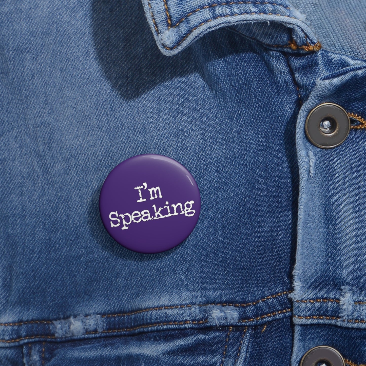 I'm Speaking Button (purple)