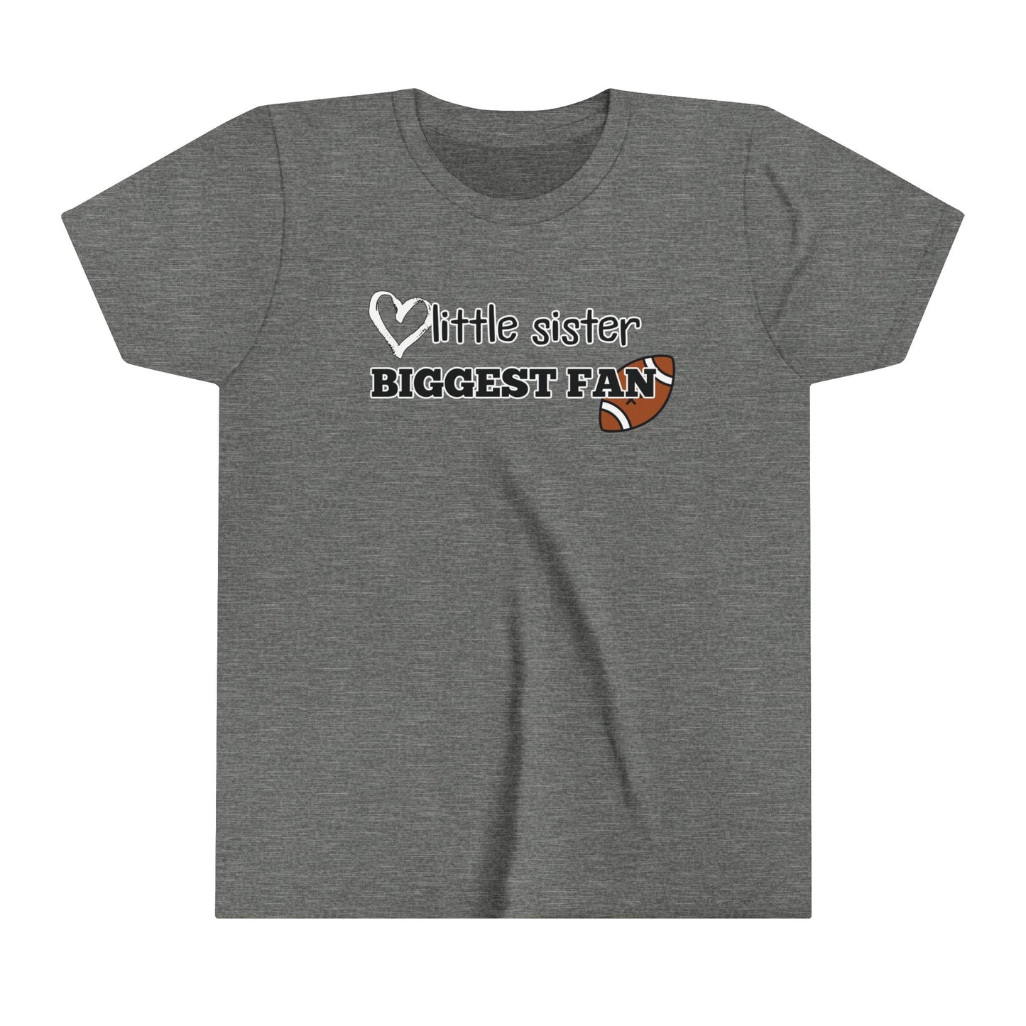 Little Sister, Biggest Fan (Football) Youth Tee
