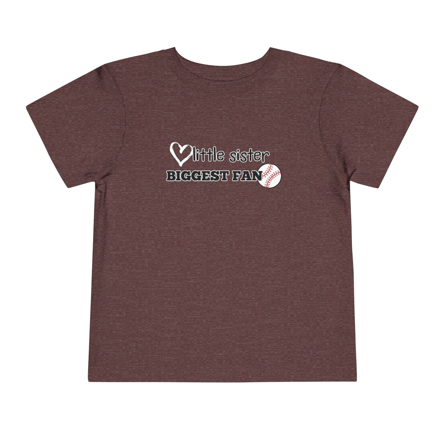 Little Sister, Biggest Fan (Baseball) Toddler Tee