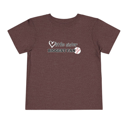 Little Sister, Biggest Fan (Baseball) Toddler Tee