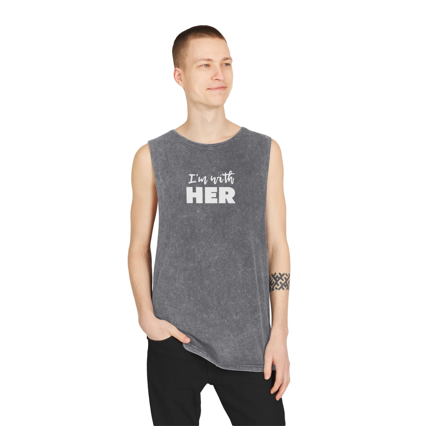 I'm with HER Unisex Tank Top