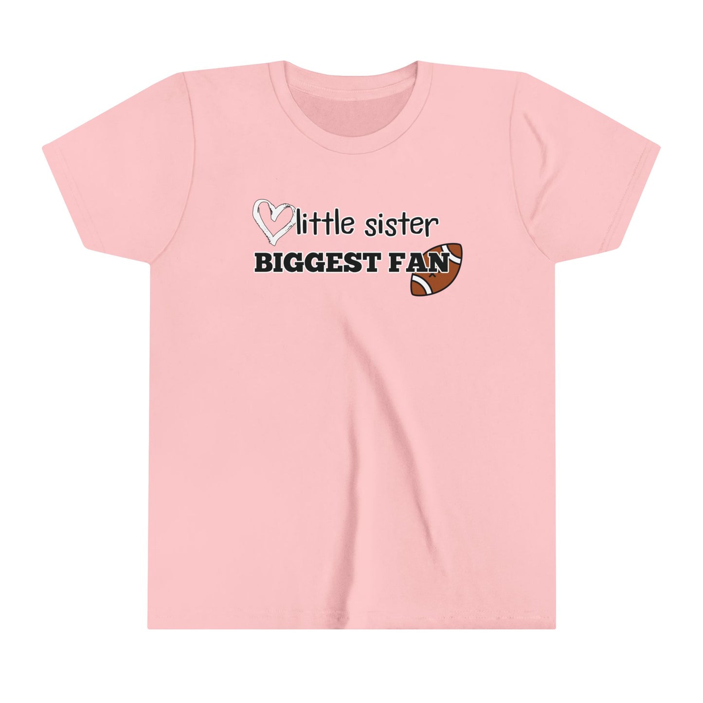 Little Sister, Biggest Fan (Football) Youth Tee