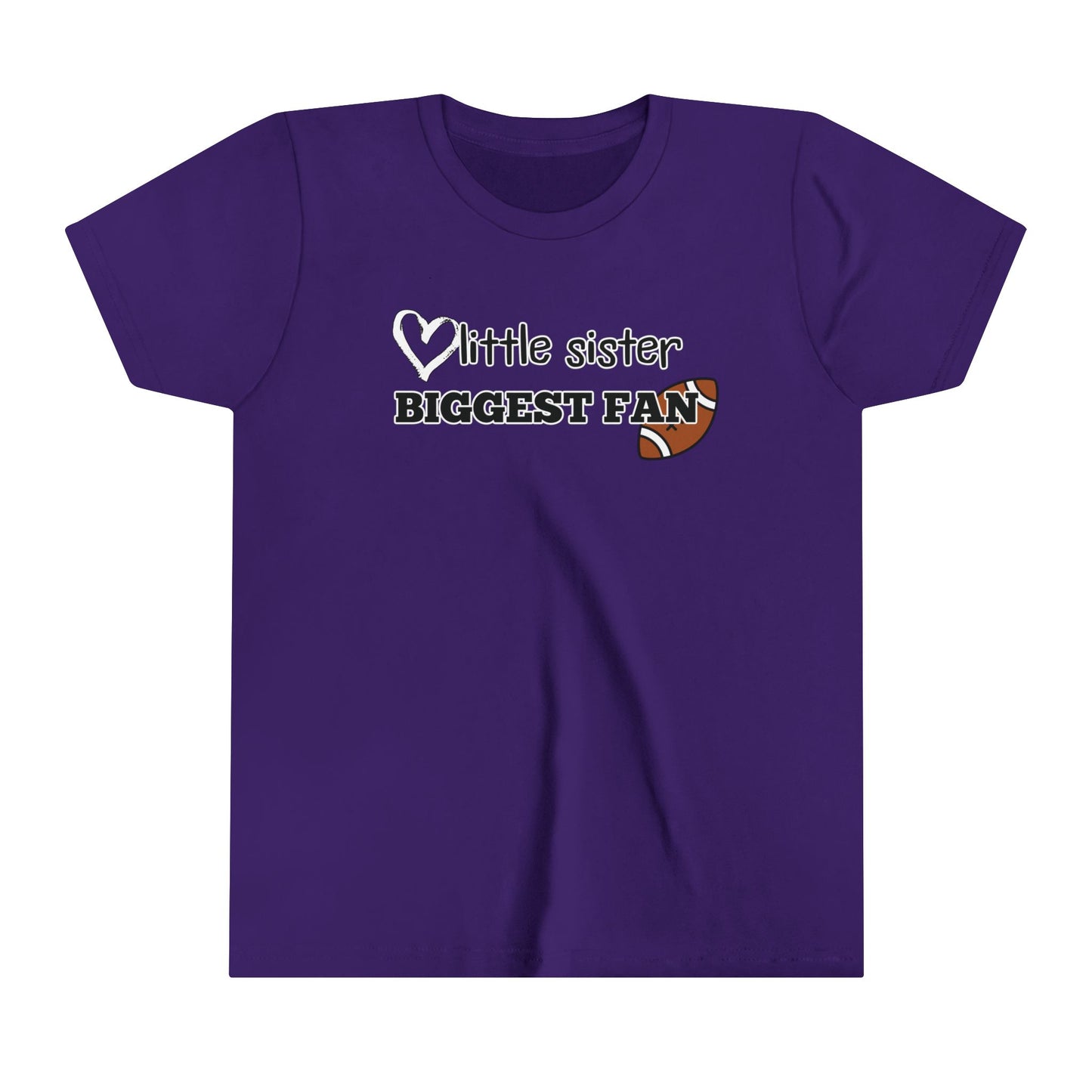 Little Sister, Biggest Fan (Football) Youth Tee