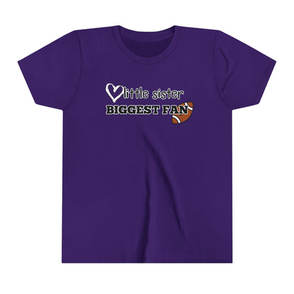 Little Sister, Biggest Fan (Football) Youth Tee