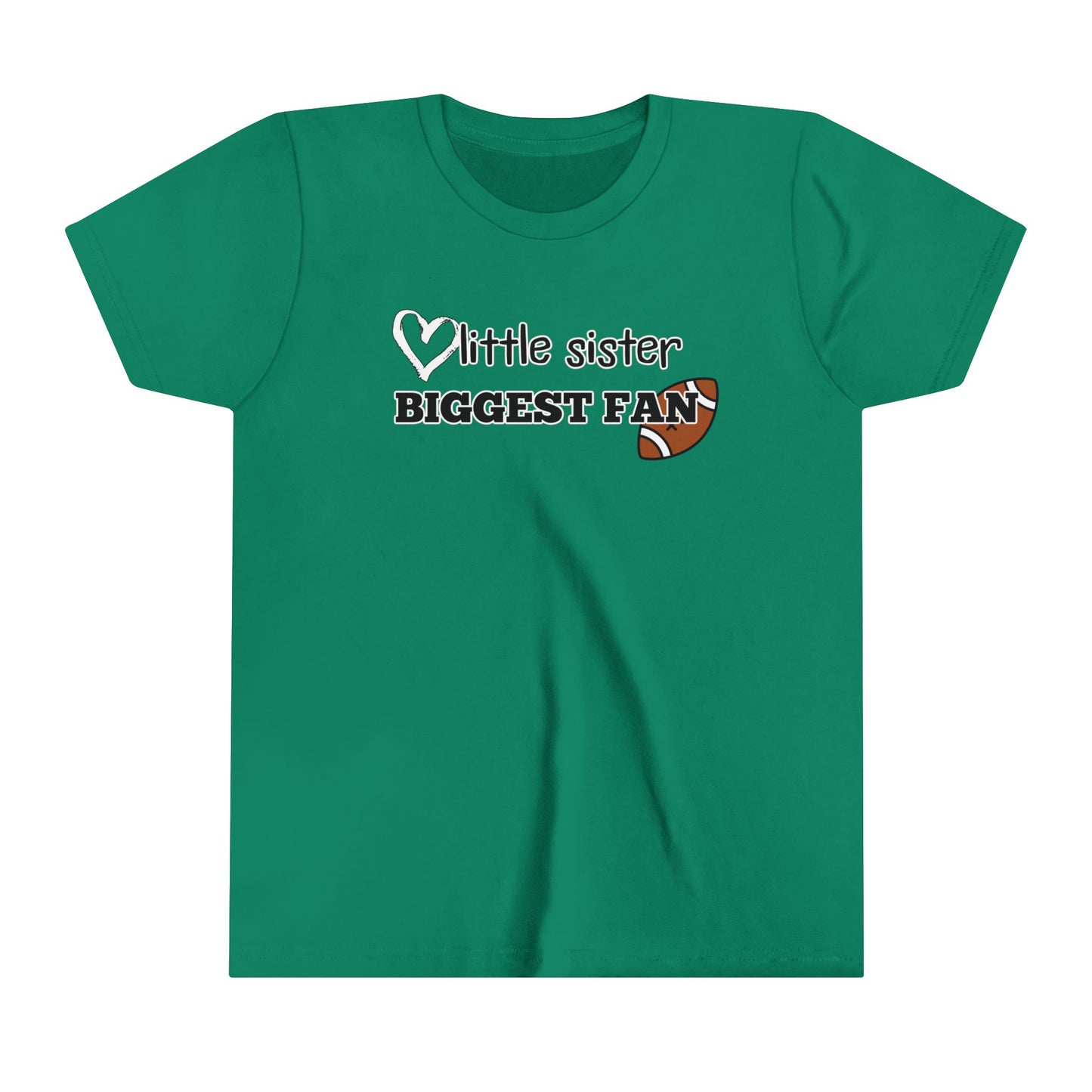 Little Sister, Biggest Fan (Football) Youth Tee