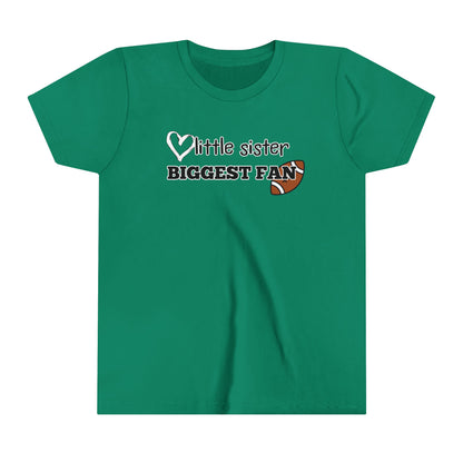 Little Sister, Biggest Fan (Football) Youth Tee