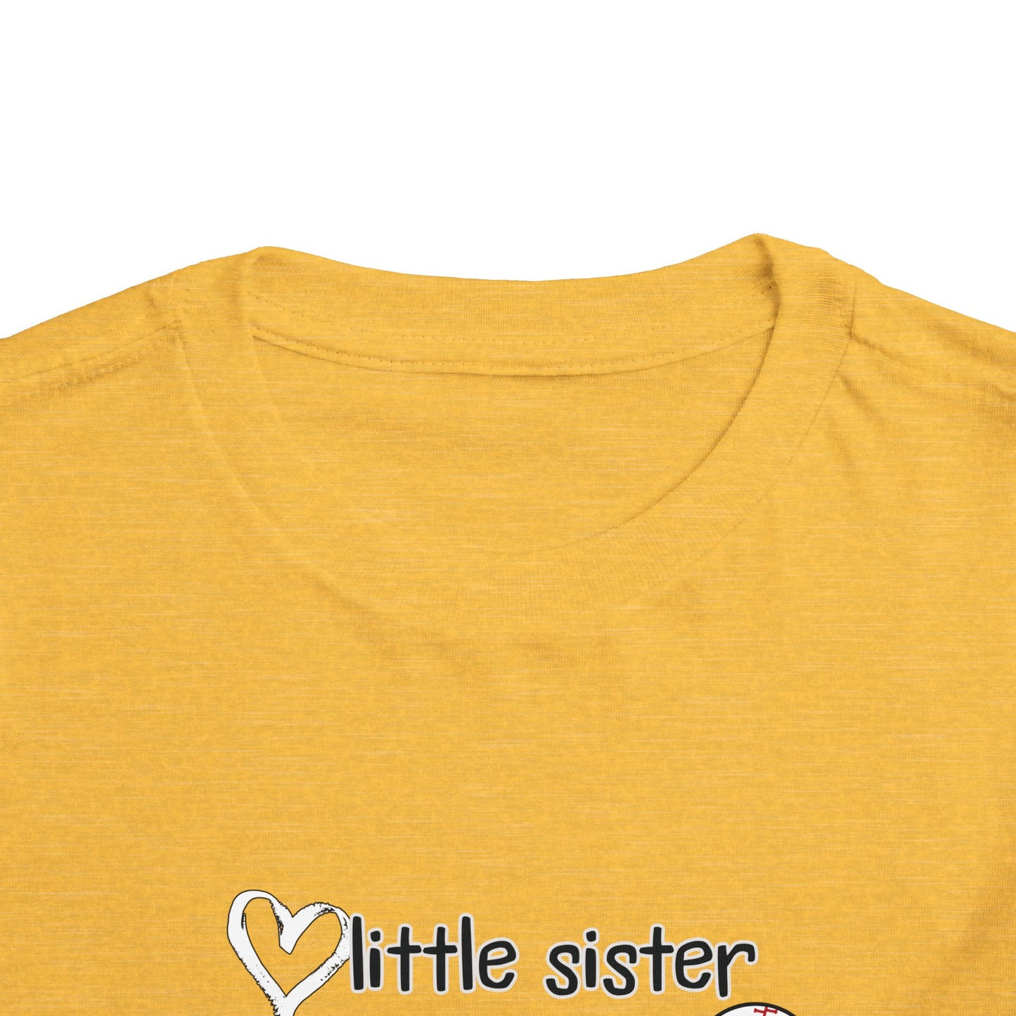 Little Sister, Biggest Fan (Baseball) Toddler Tee