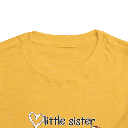 Little Sister, Biggest Fan (Baseball) Toddler Tee
