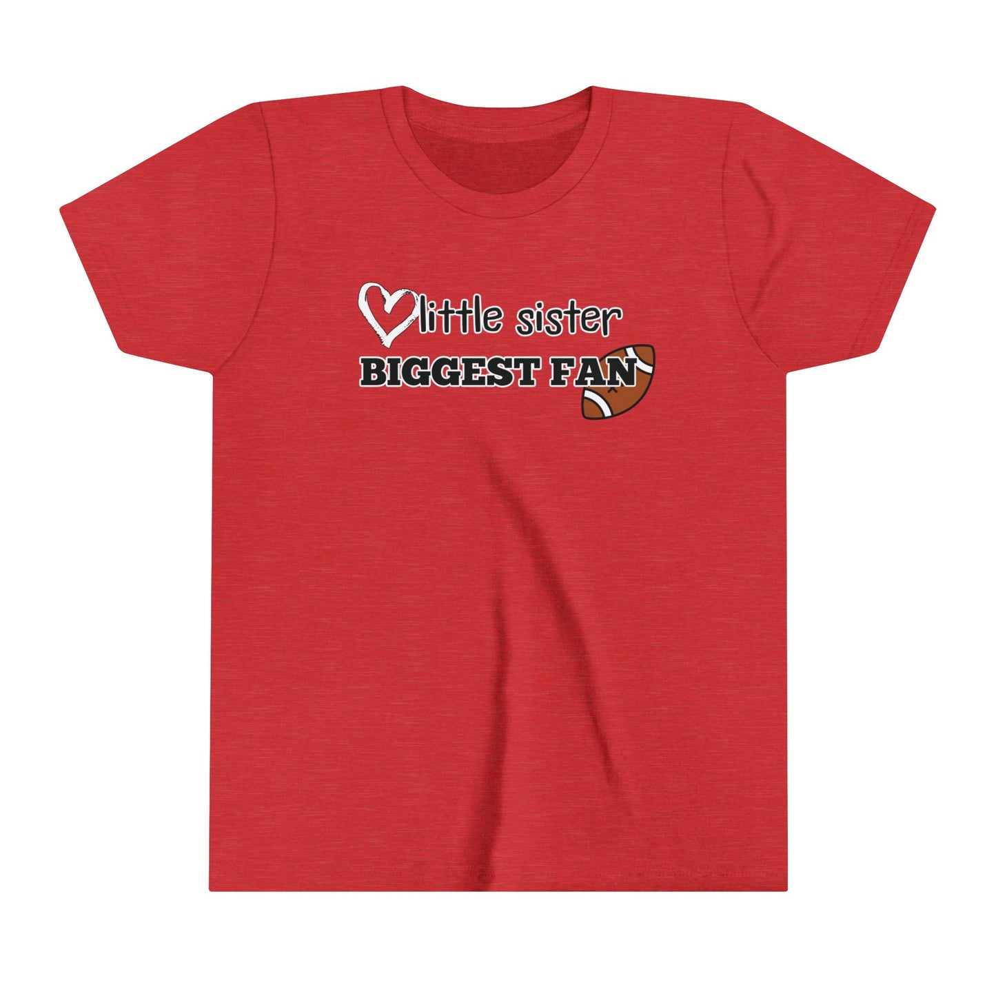 Little Sister, Biggest Fan (Football) Youth Tee