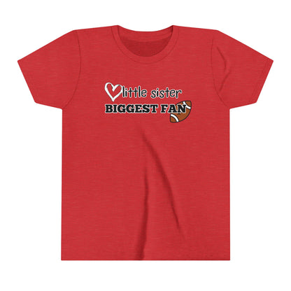 Little Sister, Biggest Fan (Football) Youth Tee