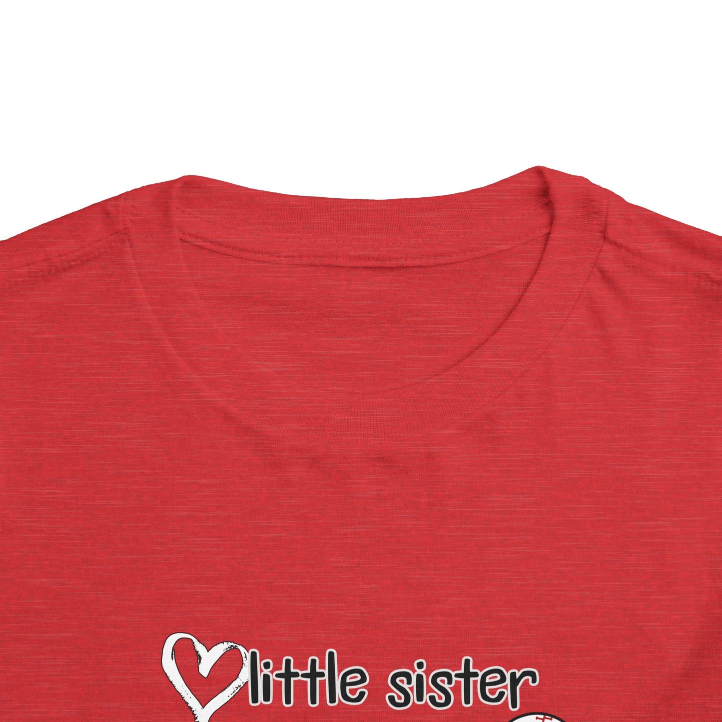 Little Sister, Biggest Fan (Baseball) Toddler Tee