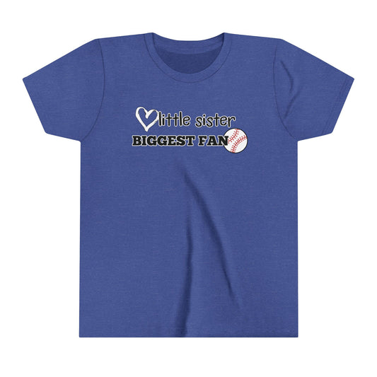Little Sister, Biggest Fan (Baseball) Youth Tee