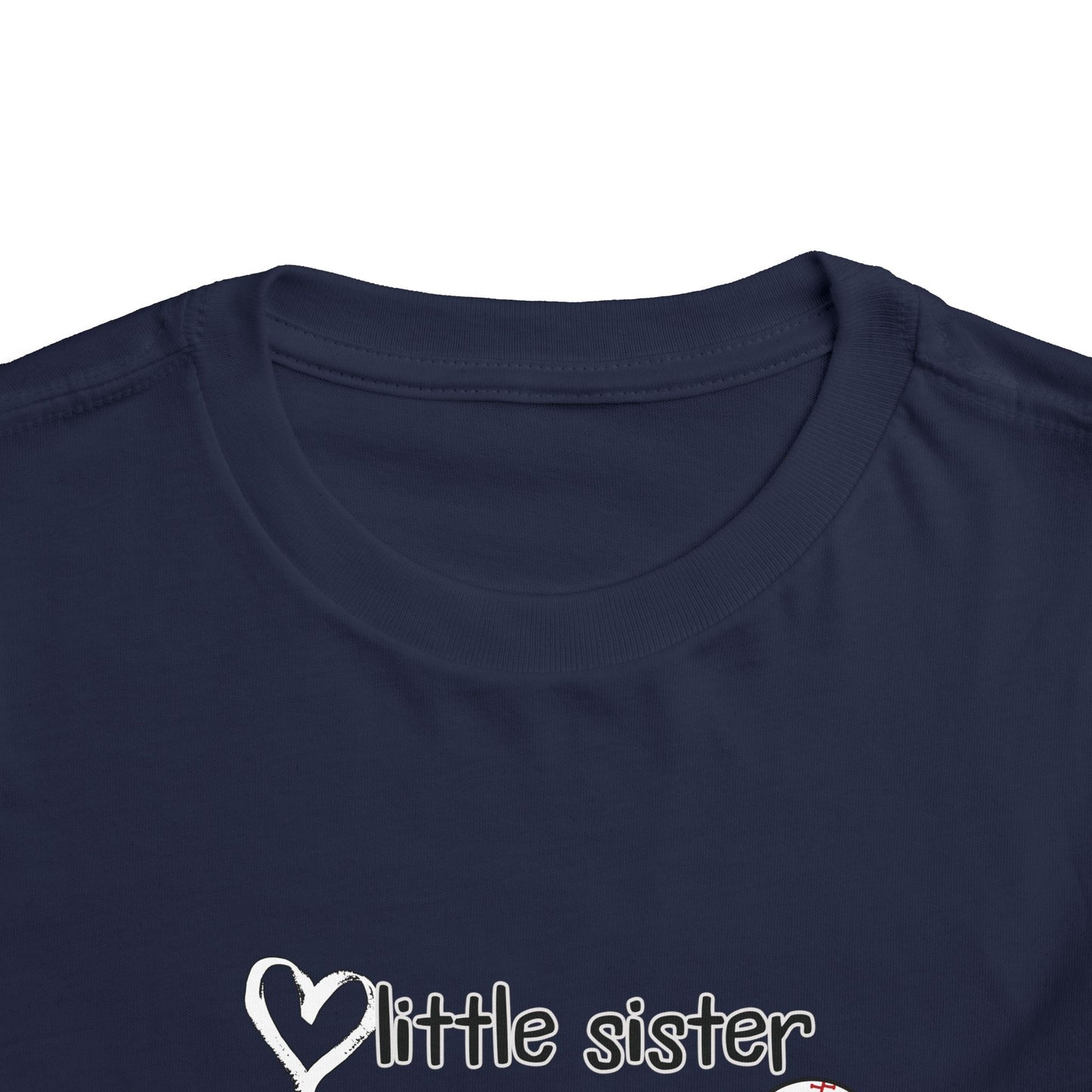 Little Sister, Biggest Fan (Baseball) Toddler Tee